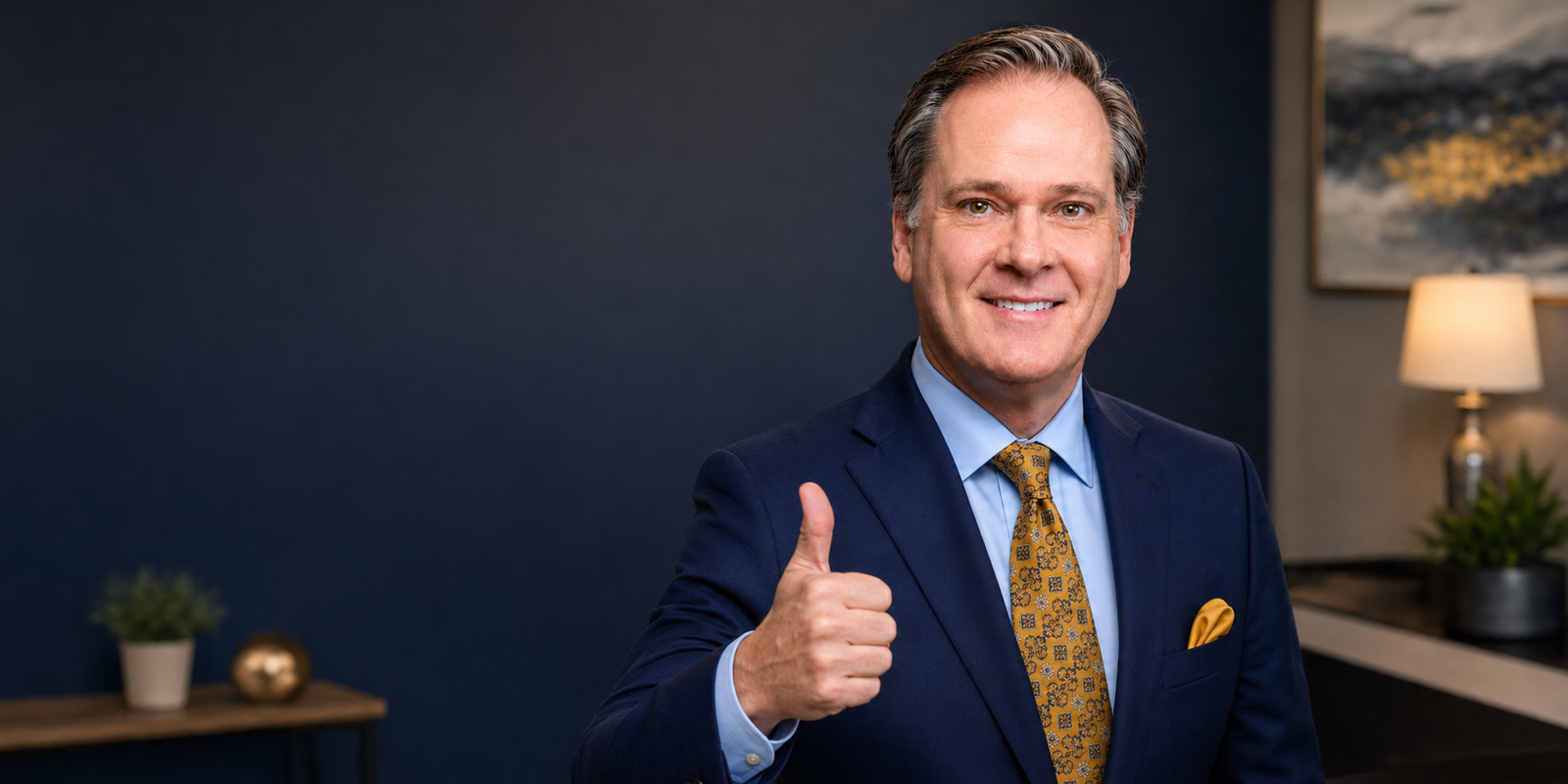Jim Sloan giving a thumbs-up